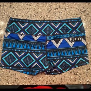 Blue “Tribe Vibes” Fleo shorts size M